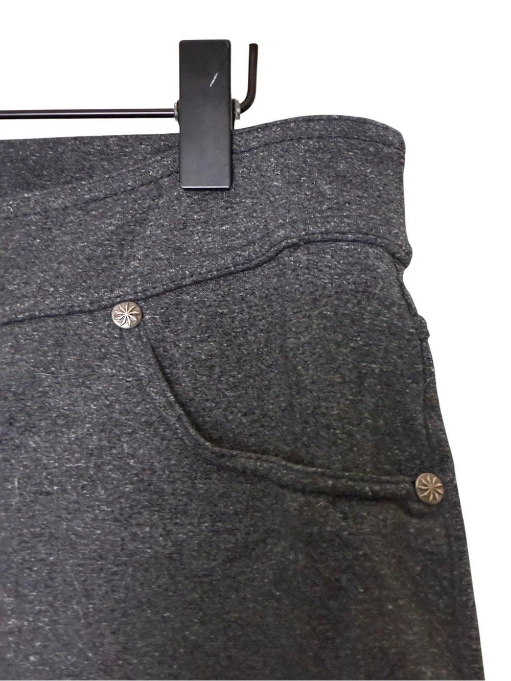 Athleta | Gray 2000’s Mid Rise flare stretch leggings yoga pants size LP